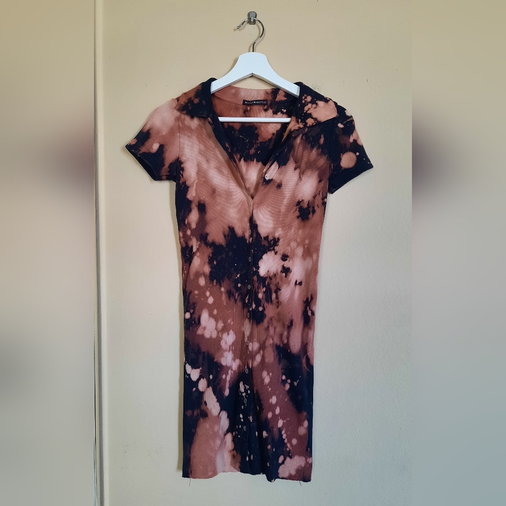 Brandy Melville Tie Dye Tee Shirt Dress Funky Eclectic Unique